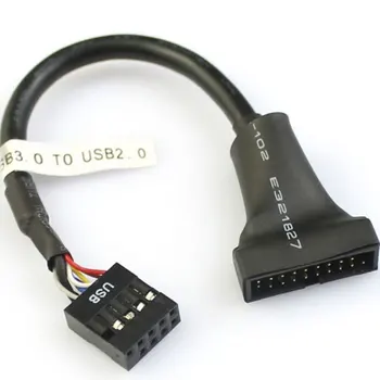 5 Tk USB 3.0 20 Pin Isane USB 2.0 9-Pin Emaplaadi Naine Kaabel USB Konverteri Adapter, cd-rom /disketiseade paneel