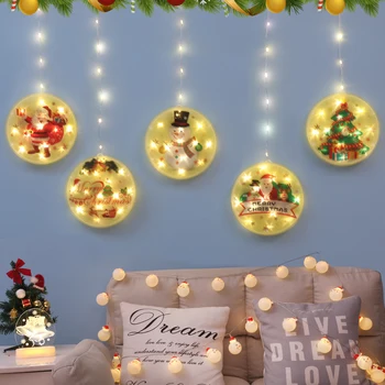 Põder Bell String LED-Jõulud Decor Jõulupuu Kaunistama Kodu Pulm Rippuvad Kardina Dekoratsioon Tuled