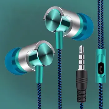 In-ear Kõrvaklapid Raske Bass Nylon Cable Vastupidavad Tõmbetugevuse, Kõrvaklapid Mikrofon Universaalne Kaasaskantav Kõrvaklapid