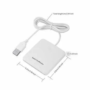 Smart Chip Card Reader USB 2.0 ja ühildub Microsoft USB-CCID juhi Power saving mode Krediitkaardi lugeja Office Siseruumides
