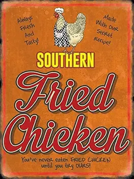 Southern Fried Chicken - Kohvik Teostada Chippy KFC Metallist Tahvel TINA Märk 8X12 TOLLI