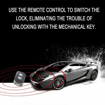 Universaalne 12V Auto Ukse Lukk Sõiduki Võtmeta Sisenemise Süsteem, Auto Remote Kesk-Kit koos Control Box Black