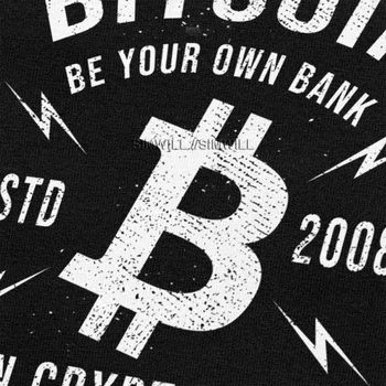 Meeste Bitcoin Retro Aastal Krüpto loodame, T-Särk Uudsus BTC Cryptocurrency Blockchain Tshirt Lühikesed Varrukad Lahe T-Särk Puuvillane Särk