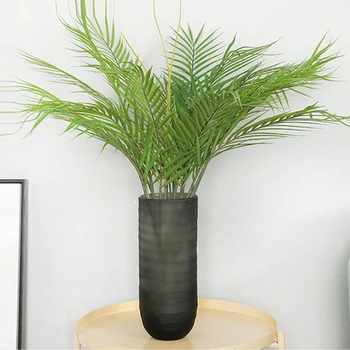 2 Pack Kunstlik Palm Taimede Lehed Faux Võltsitud Troopiline Suur Palm Tree Jätab Imitatsioon Leaf Kodu Köögi Poole