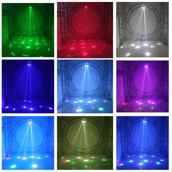 Led+laser disco valguse poole tuled derby strobe flash mõju laser projektor siseruumides dercoration