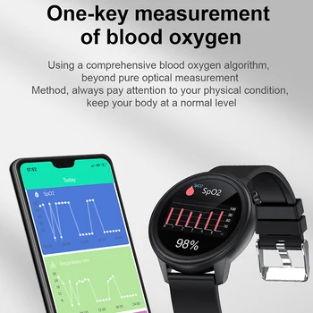 Keha temperatuuri kellad meestele täis touch IP68 veekindel hingamissagedust vererõhku jälgida Smartwatch samsung huawei
