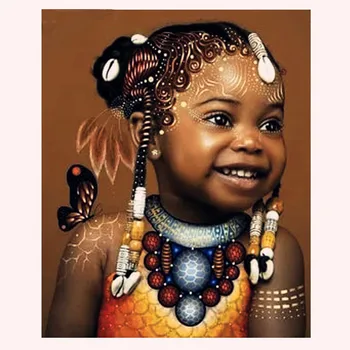 5d Diy Diamond Tikandid Aafrika Liblikas Tüdruk Mosaiik diamond maali täis ruut, ring ristpistes Muster kunsti kodu