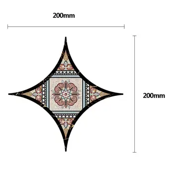 10tk PVC 3D Plaatide Diagonaal Kleebis Veekindel Õli-tõend, Niiskuse-Tõend Euroopa Muster Kodu Köögi Põrandale Seina Decor 20x20cm