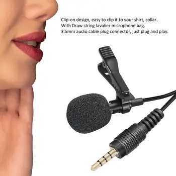 1tk Mini Mic lipsuklambriga Mikrofon Nutikas Telefon Salvestamist PC Clip-Rinnamikrofon Toetada Rääkides Laulu Kõne Kõrge Tundlikkus