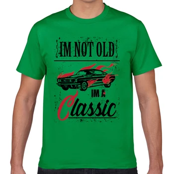 Tops T-Särk Meestele, ma ei ole vana im a classic vintage auto veteran Hip-Hop Vintage Geek Prindi Mees Tshirt XXXL