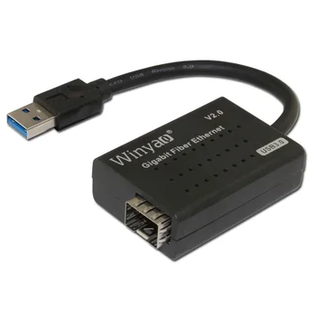 SFP NIC Fiber Channel Gigabit Ethernet, et USB3.0 Adapter Kiibistik RTL8153