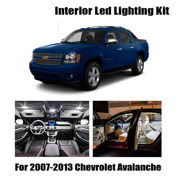 11 Pirnid Valge LED Auto Kaardil Dome Light Interjöör Komplekt Sobib Chevrolet Avalanche 2007-2011 2012 2013 Pagasiruumi Peegel Litsentsi Lamp