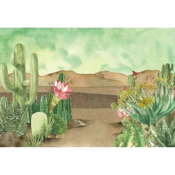 Cactus Fotograafia Taust Mehhiko Fiesta Akvarell Lilled Õie Taustaks Vastsündinud Lapse Portree Teenetemärgi Rekvisiidid Stuudio