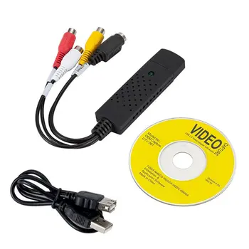 USB 2.0 ja Audio Video Capture Card USB 2.0 to RCA kaabli adapter converter For TV DVD VHS Window XP Vista, Win 7, Win 10