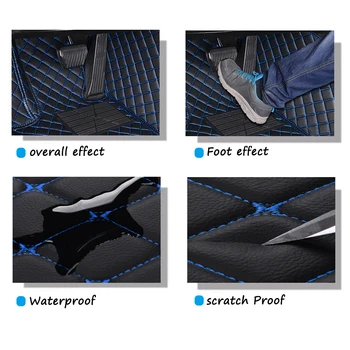 Auto põrandamatid LED Ümbritseva Valguse Universaalne Nahast FootPad Auto Vaip Sobib 98% Mudel OPEL Insignia Auto Interjöör