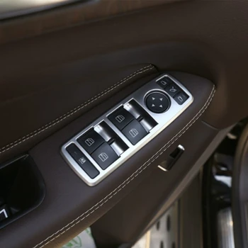Uus Matt Kroom Ukse aknatõstuki Lüliti Paneeli Katta Auto Disain Sisekujundus jaoks Mercedes C, GLK-Klassi W176 W246 W204 W212 W218 X204