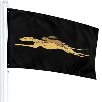Lahe Naljakas Võidusõidu Greyhound Koos Küülik Lipu Komplekti Desktop Reichi Lipu Bisexualidad