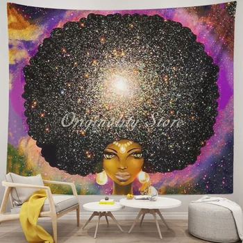 Aafrika-Ameerika Tapestry Naiste Kunsti Suur Hairball