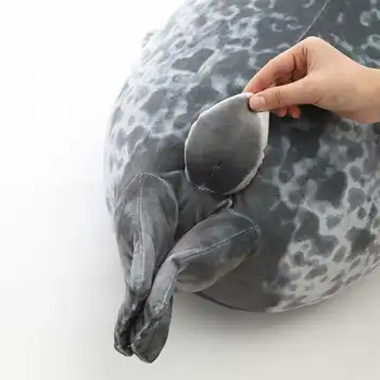 Vihane Kämp Tihend Padi Lihav 3D Uudsus Sea Lion Nukk Palus Täistopitud Mänguasi Beebi Magab Viska Padi Kingitusi Lastele Tüdrukud