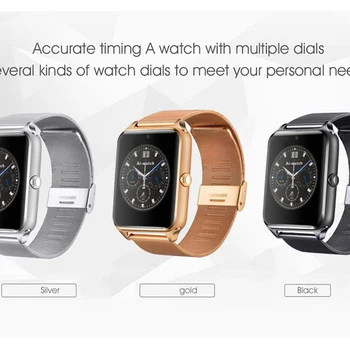 Höhere Qualität Z60 Smart Watch Metallband Bluetooth Handgelenk Smart Watch Tugi-Karte