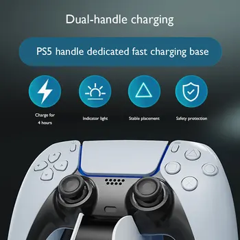 Eest DualSense Laadija 2-Pin Kontakt Dual Kiire Laadimise Dock Station Dock PlayStation 5 PS5 Wireless Controller
