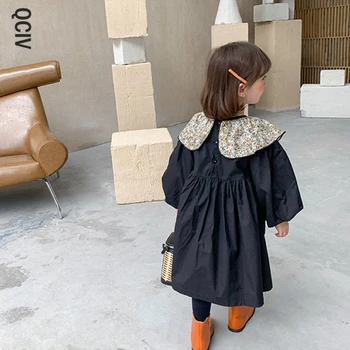 Uus Must Baby Kevad-Suvi-Tüdrukud Dress Lapsed Teismelised Lapsed Riided Outwear Eriline Pikad Varrukad Kõrge Kvaliteediga