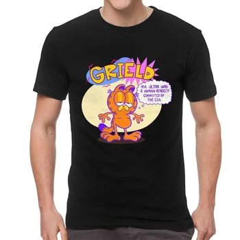 Koomiline 90s Koomiks Garfield Tshirts Meeste Stiilne Tee Tops Puuvillane t-Särk, Lühikesed Varrukad Armas Kass T-särk Kingitus Idee Riided