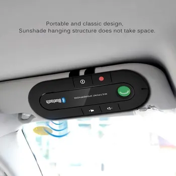 USB-Bluetooth-ühilduva käed-Vabad autovarustus Juhtmeta Kõlar Telefoni, MP3-Pleieri päikesesirm Clip Valjuhääldi ja Laadija nr aux