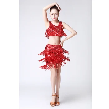 Ballroom Flamenco Tants Standard Moodne Kostüüm Komplekt Sobiks Top + Seelik Varustus