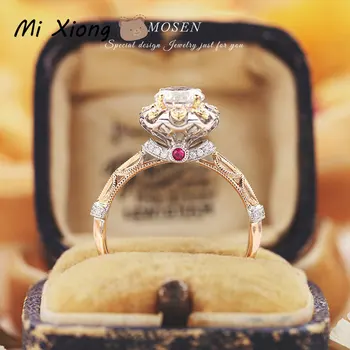 Mi Xiong Sterling Hõbe 925 Sõrmus Naiste Ainulaadne, Luksuslik Pulmad Engagement Pool Kingitus Naine, Elegantne, Õrn, Romantiline Armastus