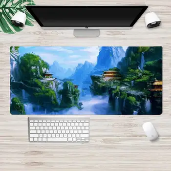 Vana-hiina maastik Vastupidav Kummist Hiire Matt Gaming Mousepad XL Suur Gamer PC Klaviatuuri Laua Mat Arvuti Tablett Mouse Pad