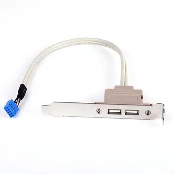 Dual Port USB Taga Emaplaadi pikendusjuhe Lauaarvuti Juhul PCI USB 2.0 Plaat, Kaabel Sobib Arvuti korpus