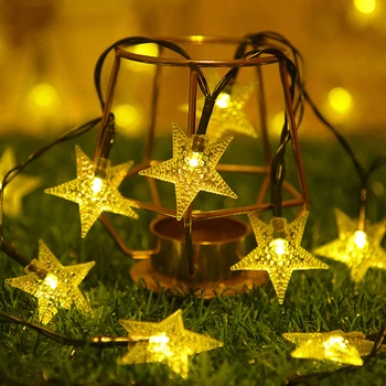 Jõulud LED Solar String Tuled Romantiline Muinasjutt Star Kardina Valgus Vanik String Puhkemajad, Pulmapidu Teenetemärgi