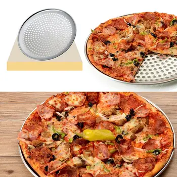 Ümmargune Alumiiniumist Non-stick Crisper Pizza Pan Bakeware Tray Tool Augud, Küpsetamine, Köök Tööriistad Kodu Restoran