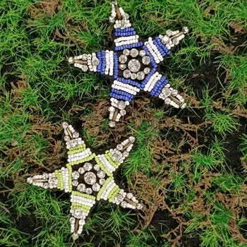 Disain tikandid beaded star embroideried plaastrid riided HO-3333