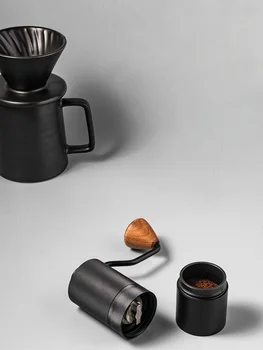 V60 Käsi Tilguti Filter Coffee Pot Kaasaskantav Piim Potti Emailiga Käsitsi Espresso Maker Must Maquina De Cafe Köök Tarvikud AH50CP