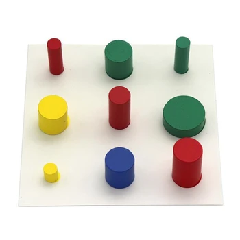 Montessori 4 Puidust Erinevaid Värvilisi Silindrid Haridus Matemaatika Mänguasjad Eelkooliealised Lapsed Lapsi Varakult Õpetada Kingitus