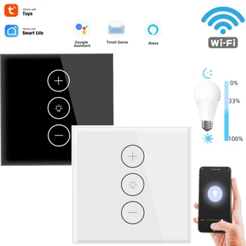 Tuya WiFi Smart Switch Traadita Light Dimmer Touch Lüliti Toetus Alexa, Google Kodu hääljuhtimine ja Aruka Elu APP
