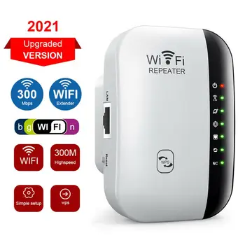 2021 UUS 300Mbps WiFi Signaali Repeater Extender Vahemikus Korduva Interneti Võrgus Võimendi US EL UK AU Plug Wifi Signaali Korduva