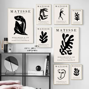 Matisse Abstraktne Tants Tüdruk Leaf Vintage Seina Art Lõuend Maali Nordic Plakatid Ja Pildid Seina Pildid Elutuba Decor
