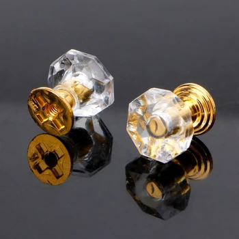 10tk Teemant Kuju Crystal Klaasist Kapp Sahtli Nupp Tõmba Käepide Ehted Box