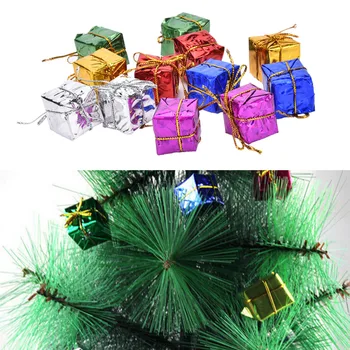 12 tk/set Mini Kinke Kuju Puu Ornament Armas Partei Jõulud Rippuvad Ripatsid Teenetemärgi