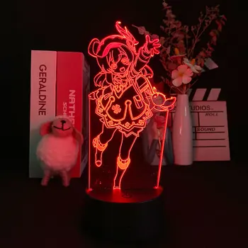Genshin Mõju Öö Valguses VIINUD Ühendage 3D-laualamp Klee Joonis USB-Nightlight Värv Chang Home Decor Anime Kids Sõpradele Kingitusi