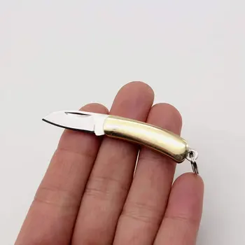 28mm mini nuga roostevabast terasest, kokkupandav võti ringi loominguline võtmehoidja nuga väljas ellujäämise avarii-tööriista tasku kaasaskantav