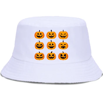Naljakas Halloween Pumpkin Kopp Ühise Põllumajanduspoliitika Vabaaja Naljakas Päike Müts Harajuku Puuvill Kopp Mütsid Unisex Väljas Päikesekaitsetoodete Fishermans Müts