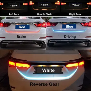 1.2 m RGB 12V Voolu Tüüp LED Auto Tagaluugi Riba Veekindel Piduri Sõidu suunatule Car Styling, 4 Värvi