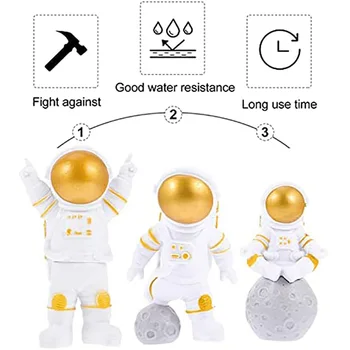 3tk/set Space Astronaut Poiss Sünnipäeva Teenetemärkide Lapsed Kook Magustoit Tabel Decor Baby Shower Diy Partei Asjade Armas