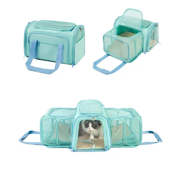 Topelt Expansion Portable Lemmikloom Kass Oxford Kangast Kott Väljasõit Õlakott, Kokkupandav Keskkonnakaitse Veekindel Seljakott