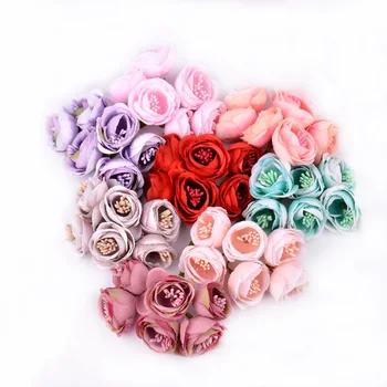 10bundle/palju Tehis-3cm Roosi Kimp Simulatsiooni Lill Silk Flower Diy Vanik Headdress Pulm Teenetemärgi Pruudi Lilled