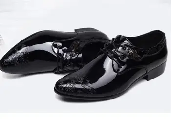 2021 Kevad ja Sügis kingad, mille Uus stiil, mood Madala kontsaga teravasse otsa Meeste kingad